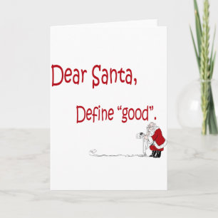 Tarjeta Festiva Querido Santa... ¿define bien?
