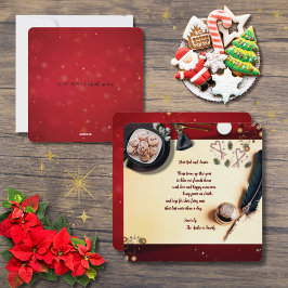 Tarjeta Festiva Querido Santa Deseo Amigos y Mascotas 5.5 x 5.5 Ro