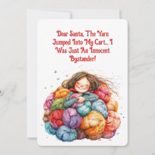 Tarjeta Festiva Querido Santa Excusa Divertida para Compras de Hil