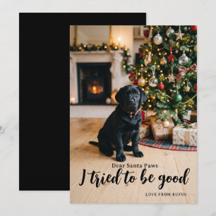 Tarjeta Festiva Querido Santa Traté De Ser Bueno Foto