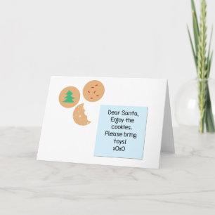 Tarjeta Festiva Queridos cocineros de Santa Claus, por favor, trai