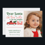 Tarjeta Festiva Queridos Navidades de fotos de la lista traviesa d<br><div class="desc">¡Soy demasiado lindo para la lista traviesa! ¡Una tarjeta de Navidad adorable para las familias con niños! Estas divertidas tarjetas de vacaciones son festivas y divertidas.</div>