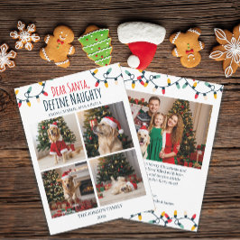 Tarjeta Festiva Queridos Navidades de perros divertidos de Santa N