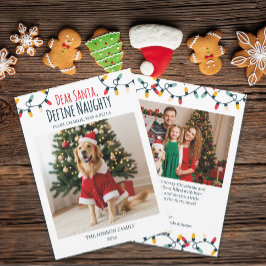 Tarjeta Festiva Queridos Navidades de perros graciosos de Santa Na