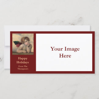 Tarjeta Festiva Querube de Sistine Madonna por Raphael