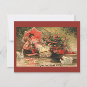 Tarjeta Festiva Querube del día de San Valentín del Victorian del