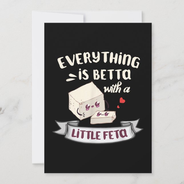 Tarjeta Festiva Queso De Grecia - Entusiastas De La Feta (Anverso)