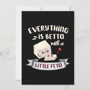 Tarjeta Festiva Queso De Grecia - Entusiastas De La Feta