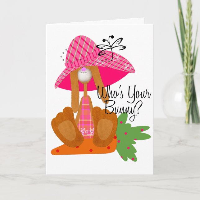 Tarjeta Festiva ¿Quién es tu conejo? (Anverso)
