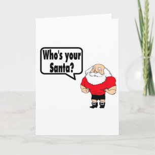 Tarjeta Festiva ¿Quién es tu Santa Santa Santa?
