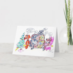 Tarjeta Festiva ¿Quién regó el árbol?