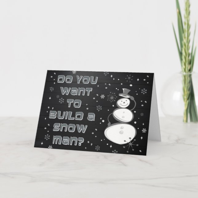 TARJETA FESTIVA ¿QUIERES CONSTRUIR A UN HOMBRE NOVEDOSO? (Anverso)