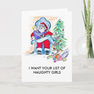 TARJETA FESTIVA QUIERO CHICAS NAUGHTY