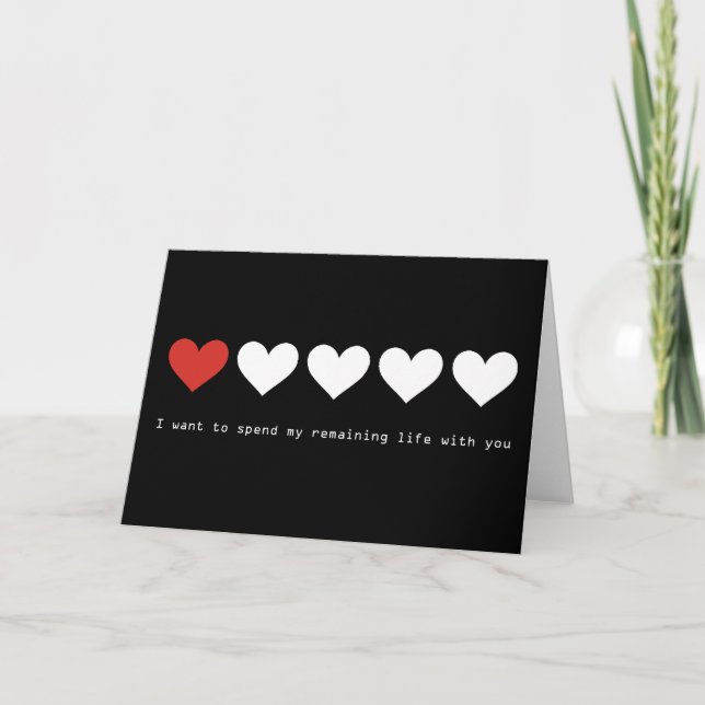 Tarjeta Festiva Quiero pasar mi vida contigo (Anverso)