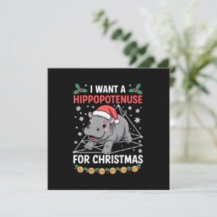 Tarjeta Festiva Quiero Un Hippopotenusa Para El Profesor De Matemá