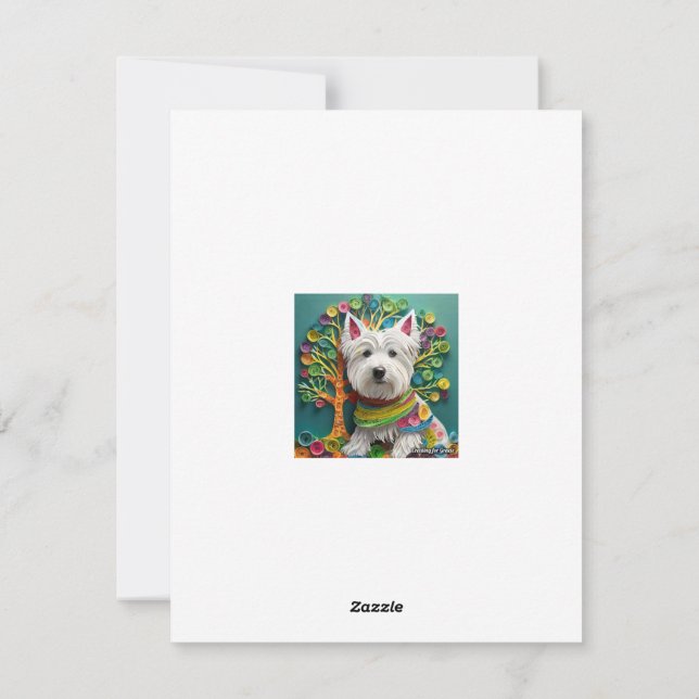 Tarjeta Festiva Quilling de papel para uso doméstico (Reverso)