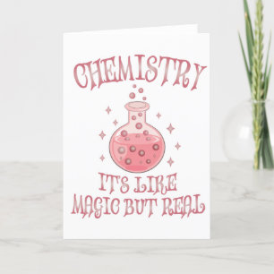 Tarjeta Festiva Química - Es como la magia pero la ciencia diverti