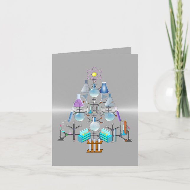 Tarjeta Festiva Química, Oh Árbol Químico (Anverso)