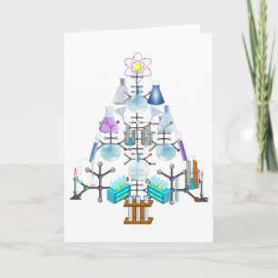 Tarjeta Festiva Química, Oh Navidades de Árboles Químicos