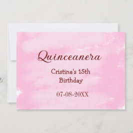 Tarjeta Festiva Quinceanera anos 15 años añadir textura de nombre