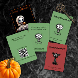 Tarjeta Festiva Quirky Monster Happy Halloween Card
