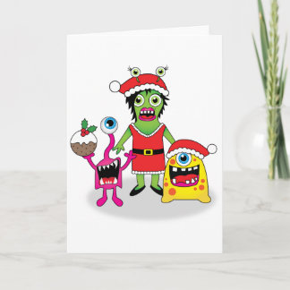 Tarjeta Festiva Quirky Xmas Card - Monstruos Navidades