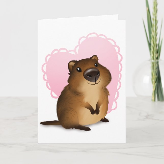 Tarjeta Festiva Quokka (Anverso)