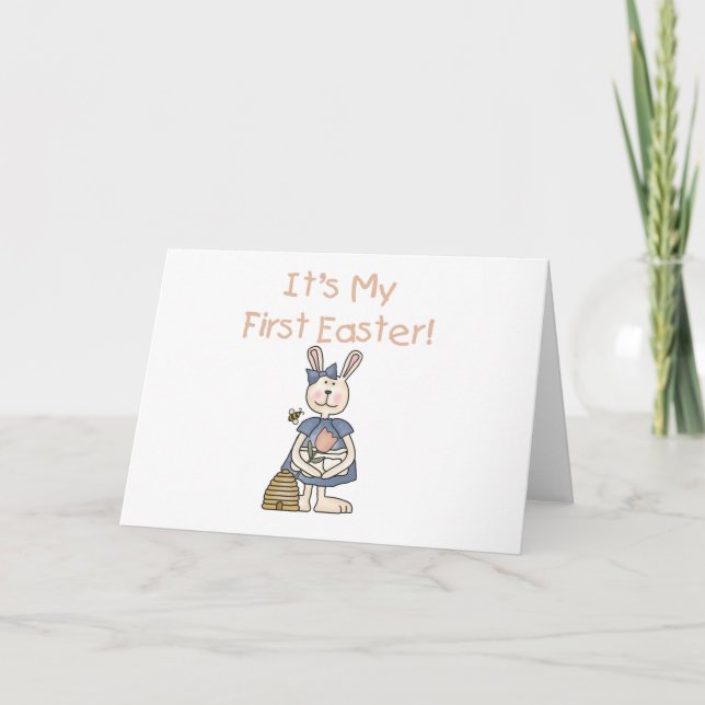 TARJETA FESTIVA RABBITGIRLFIRSTEASTER (Anverso)