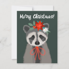 Tarjeta Festiva Raccoon