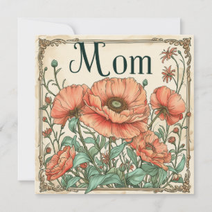 Tarjeta Festiva Radiance de mamá: Saludos dulces