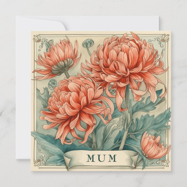 Tarjeta Festiva Radiancia de la mamá: deseos expresivos (Anverso)