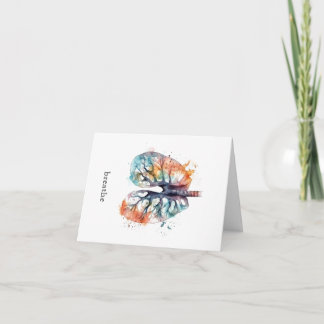 Tarjeta Festiva Raíces en Pulmones de Acuarela Personalizados