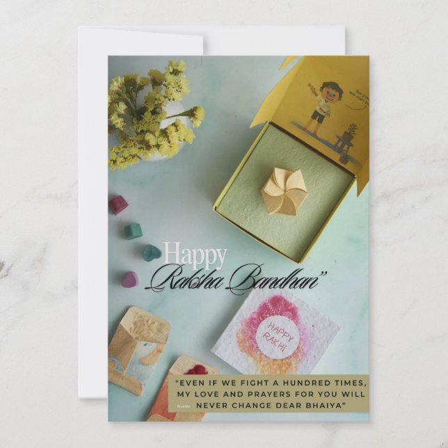 Tarjeta Festiva Rakhi Flat card (Anverso)