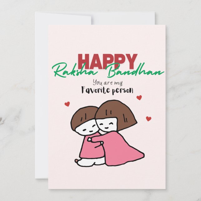 Tarjeta Festiva Raksha Bandhan (Anverso)