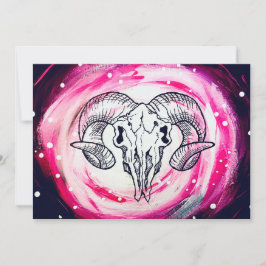 Tarjeta Festiva Ram Skull Art
