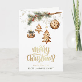 Tarjeta Festiva Rama de árbol, Adornos, Estrellas