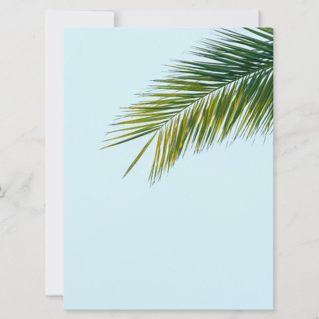 Tarjeta Festiva rama de palmera (Anverso)