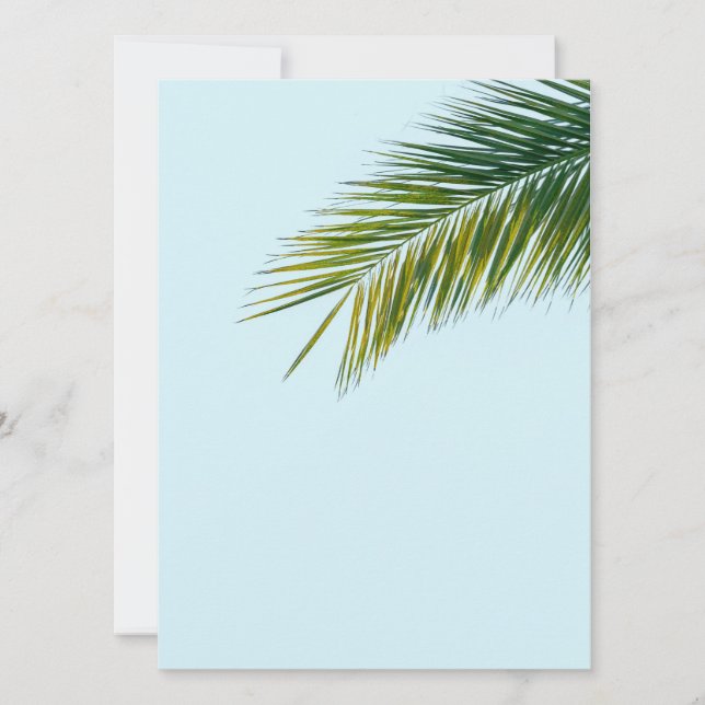 Tarjeta Festiva rama de palmera (Anverso)