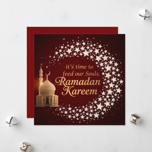 Tarjeta Festiva Ramadan Kareem holiday Personalized Elegant  Card (Anverso/Reverso In Situ)