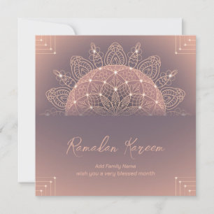 Tarjeta Festiva Ramadan Kareem Mubarak Elegant Mandala