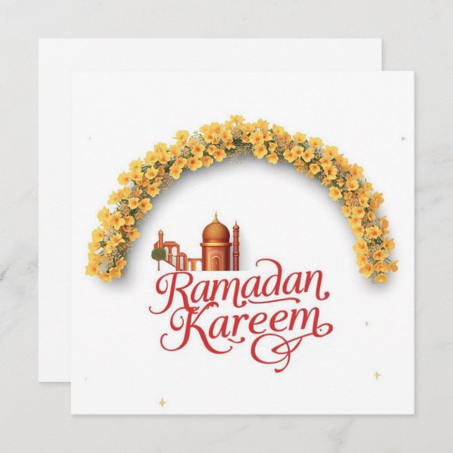 Tarjeta Festiva Ramadan Kareem Personliazed holiday  Card (Anverso / Reverso)