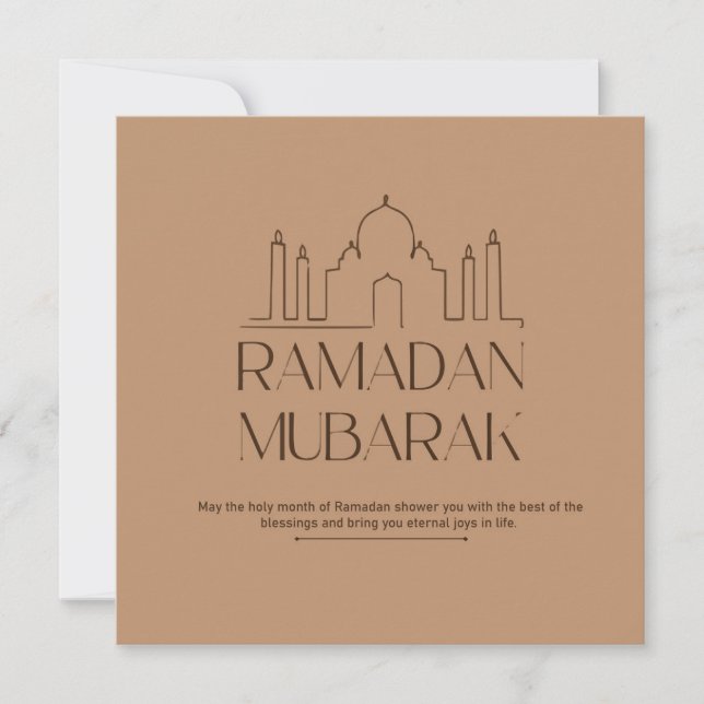 Tarjeta Festiva Ramadan Mubarak (Anverso)