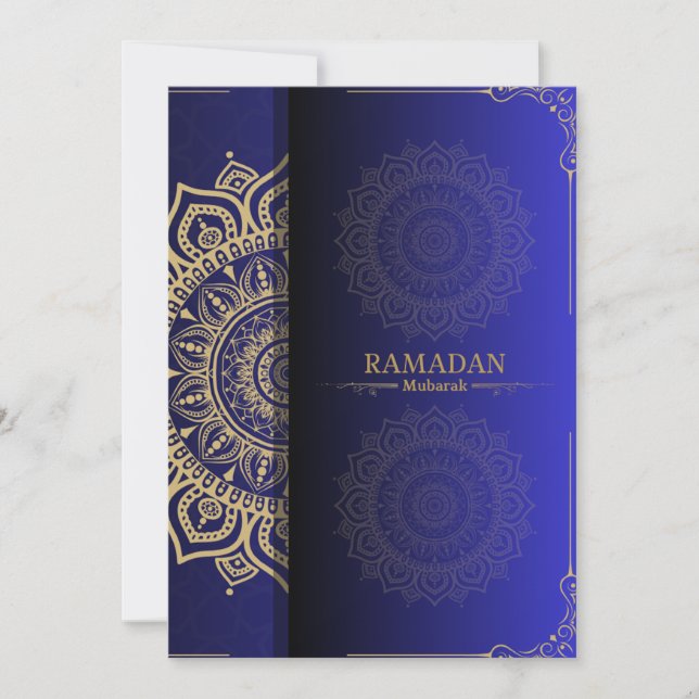 Tarjeta Festiva ramadán Mubarak deseos de ramadán (Anverso)