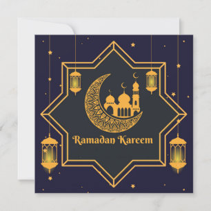 Tarjeta Festiva Ramadan Mubarak Estrella de la Linterna islámica C