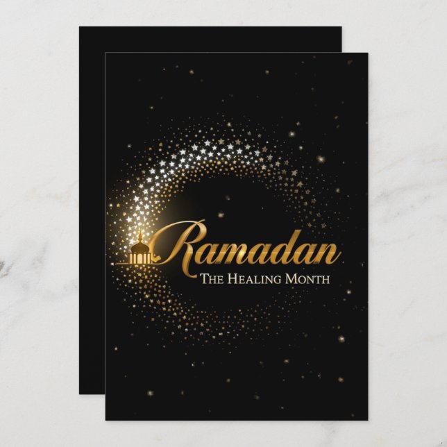 Tarjeta Festiva Ramadan MubaraK Personalized Holiday  Card (Anverso / Reverso)