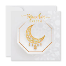 Ramadán personalizado Kareem blanco y dorado 2