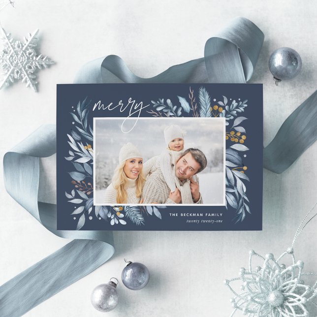 Tarjeta Festiva Ramas de hielo | Foto elegante (Subido por el creador)