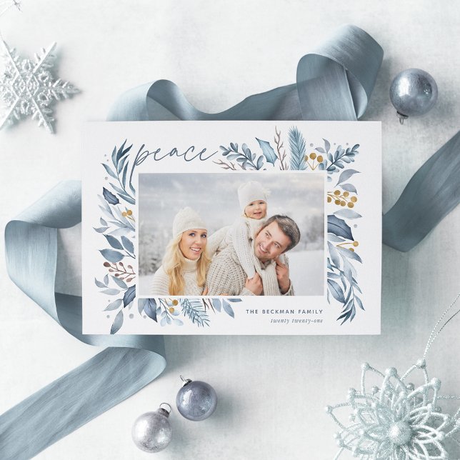Tarjeta Festiva Ramas de hielo | Foto elegante (Subido por el creador)