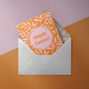 Tarjeta Festiva Ramas pastel de bonito - naranja y Semana Santa ro