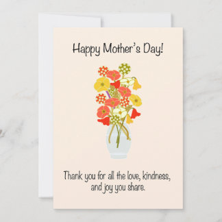 Tarjeta Festiva Ramo de flores del Día de la Madre